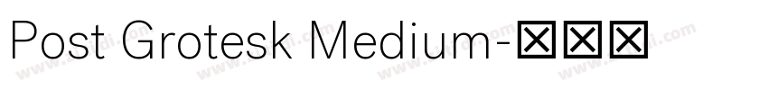Post Grotesk Medium字体转换